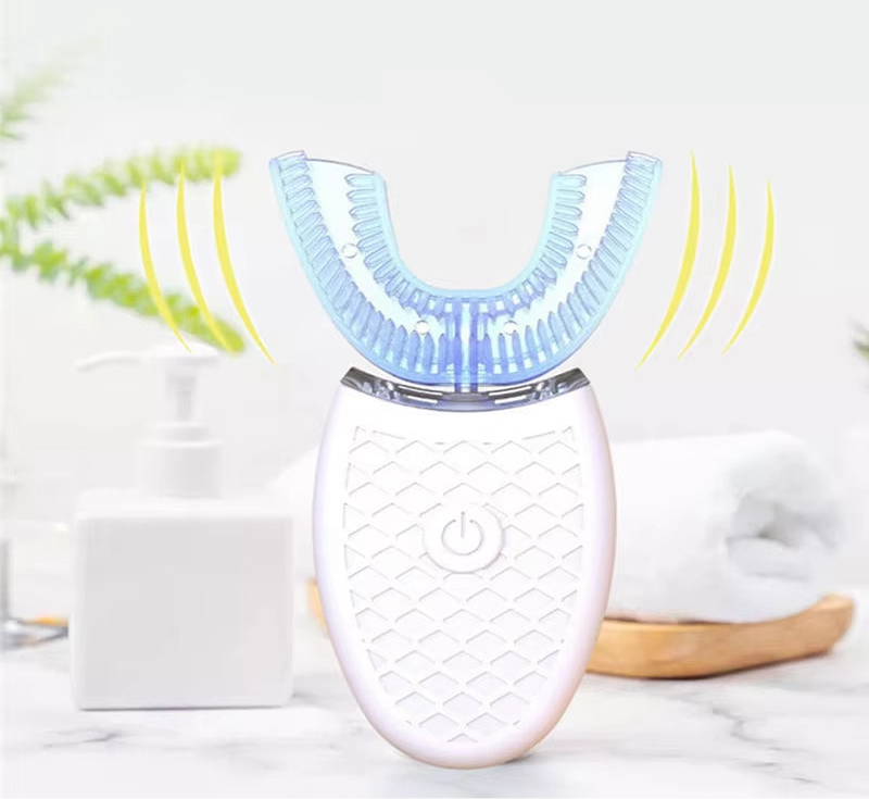 Soft Bristle U Shape Smart Teeth Whitening Waterproof Profesional Rechargeable Automatic Tooth Brush Set